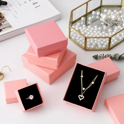 1 Piece Fashion Solid Color Paper Jewelry Boxes