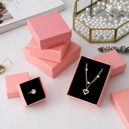 1 Piece Fashion Solid Color Paper Jewelry Boxes