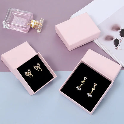 1 Piece Fashion Solid Color Paper Jewelry Boxes