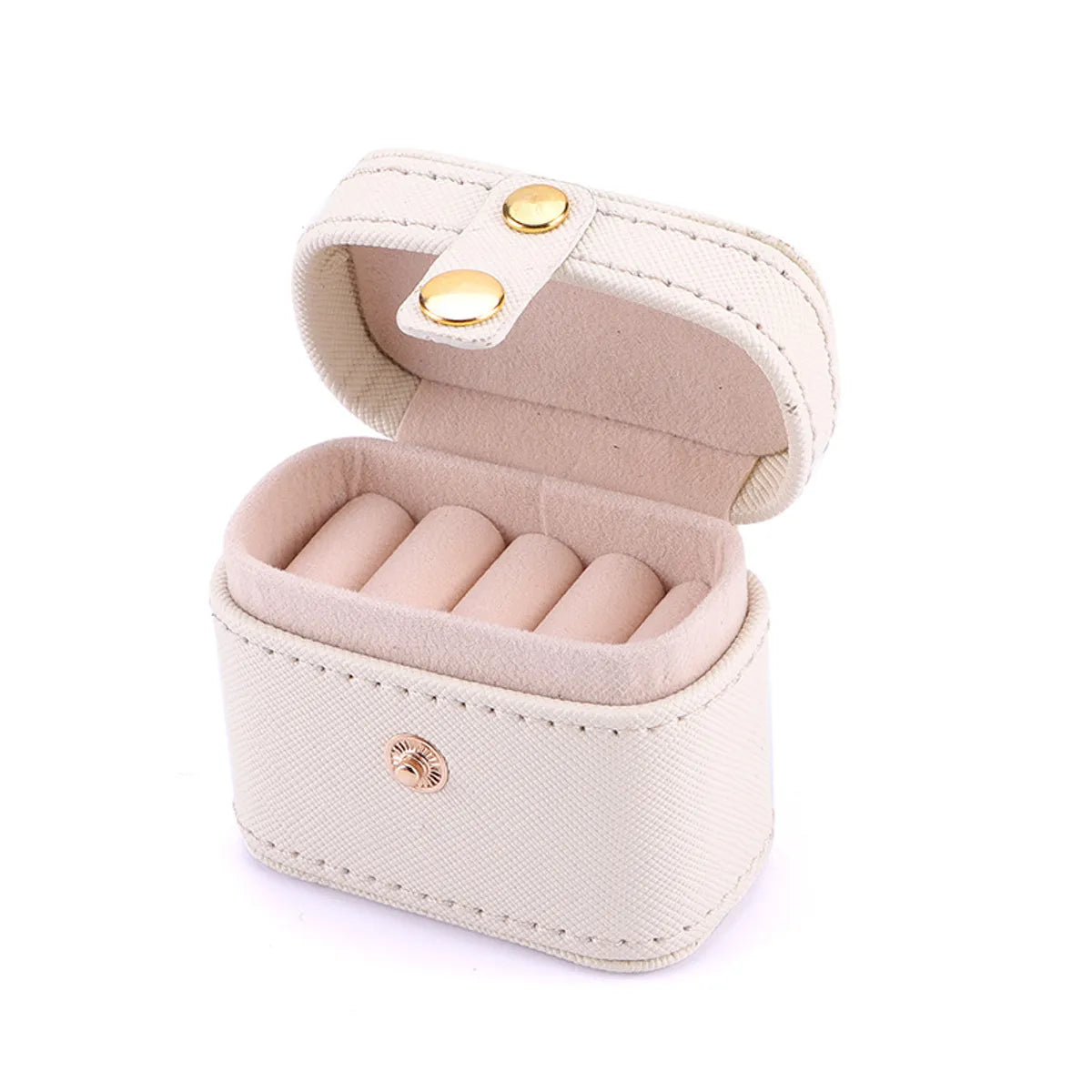 1 Piece Fashion Solid Color Pu Leather Jewelry Boxes