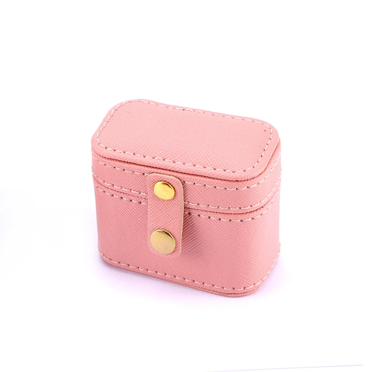 1 Piece Fashion Solid Color Pu Leather Jewelry Boxes