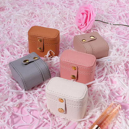 1 Piece Fashion Solid Color Pu Leather Jewelry Boxes