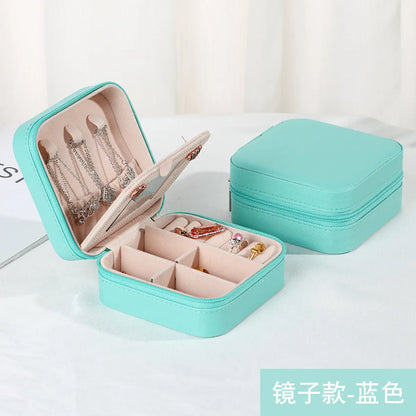 1 Piece Fashion Solid Color Pu Leather Jewelry Boxes