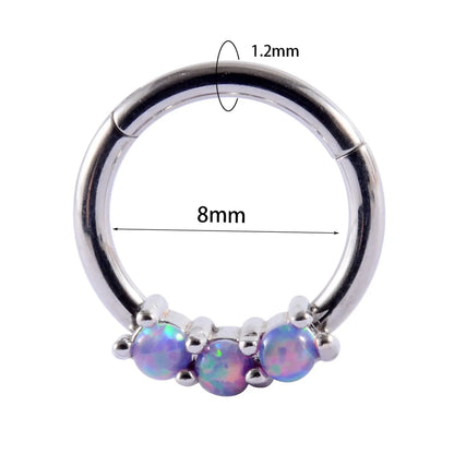 1 Piece Ear Cartilage Rings & Studs Fashion Solid Color 304 Stainless Steel G23 Titanium Stainless Steel Plating Inlay Synthetic Opal Rhinestones Zircon