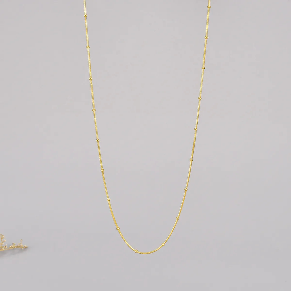 1 Piece Fashion Solid Color Stainless Steel Plating Necklace