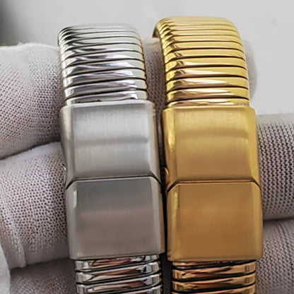 1 Piece Fashion Solid Color Stainless Steel Polishing Bangle