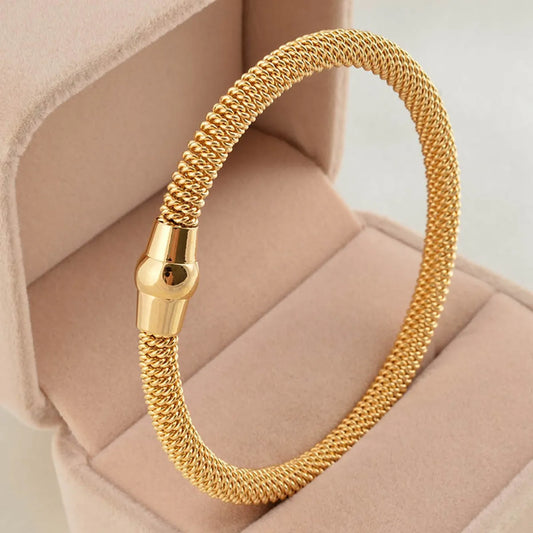 1 Piece Fashion Solid Color Titanium Steel Bangle