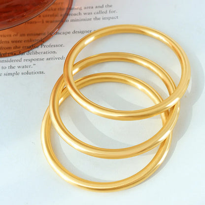 1 Piece Fashion Solid Color Titanium Steel Plating Bangle