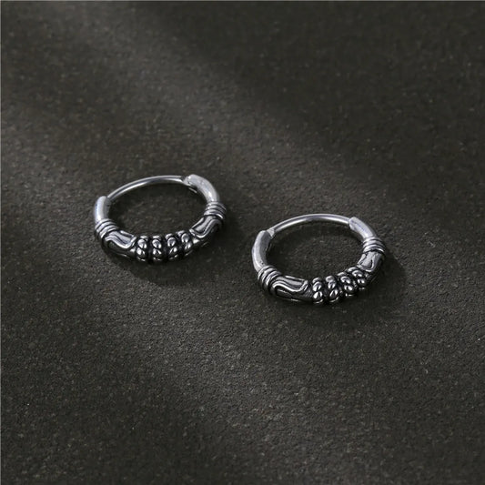 1 Piece Fashion Solid Color Titanium Steel Plating Men'S Earrings