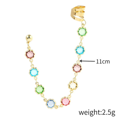 1 Piece Fashion Star Moon Heart Shape Alloy Plating Inlay Zircon Women'S Ear Clips