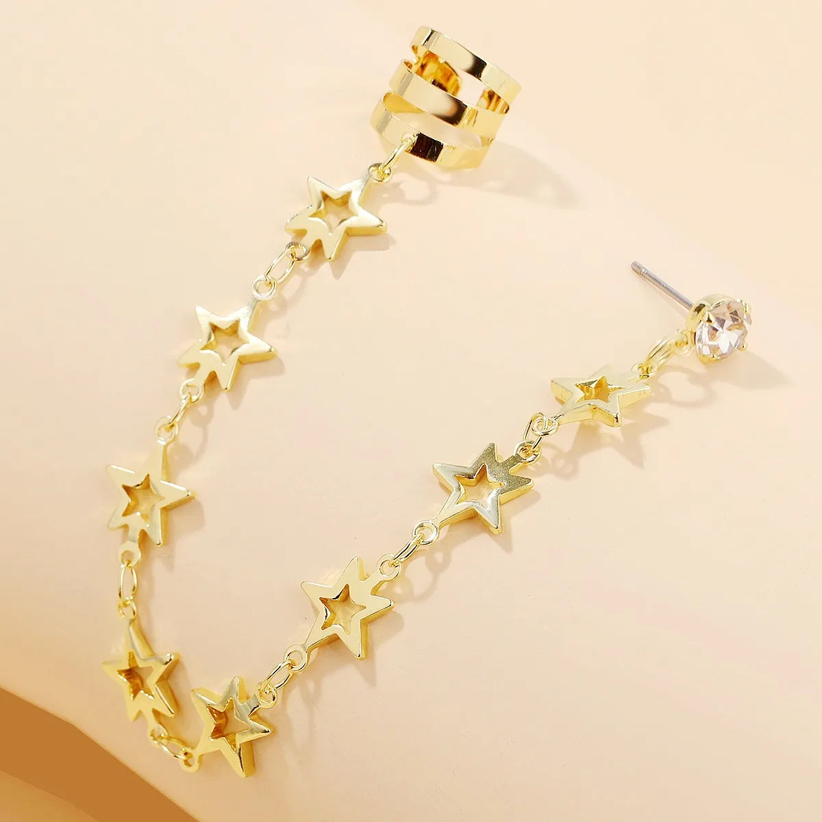 1 Piece Fashion Star Moon Heart Shape Alloy Plating Inlay Zircon Women'S Ear Clips