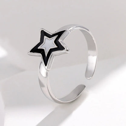 1 Piece Fashion Star Stainless Steel Plating Open Ring