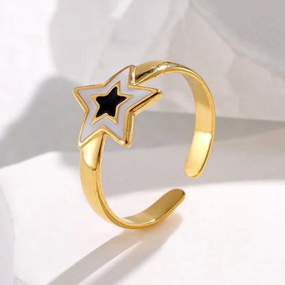 1 Piece Fashion Star Stainless Steel Plating Open Ring