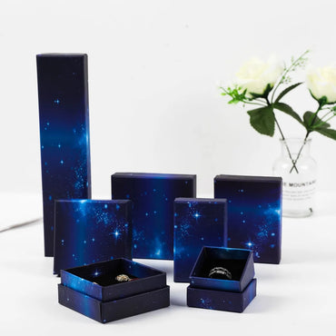 1 Piece Fashion Starry Sky Paper Jewelry Boxes