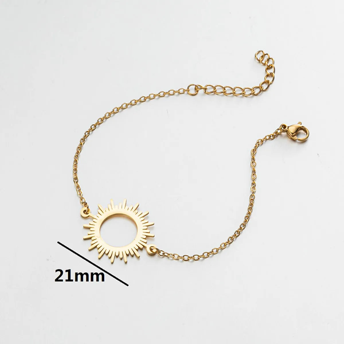 1 Piece Fashion Sun Titanium Steel Plating Hollow Out Bracelets