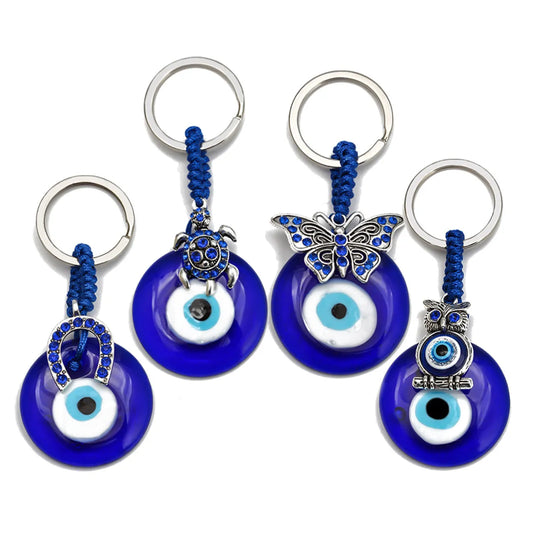 1 Piece Fashion Tortoise Devil'S Eye Butterfly Alloy Inlay Rhinestones Unisex Keychain