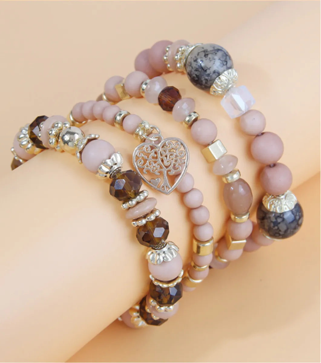 1 Piece Fashion Tree Alloy Glass Beaded Hollow Out Women's Bracelets