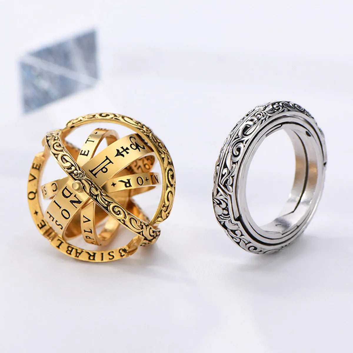 1 Piece Fashion Universe Alloy Plating Couple Rings