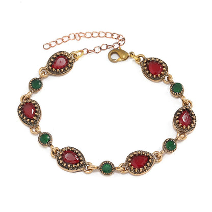 1 Piece Fashion Water Droplets Alloy Inlay Artificial Gemstones Women's Bracelets