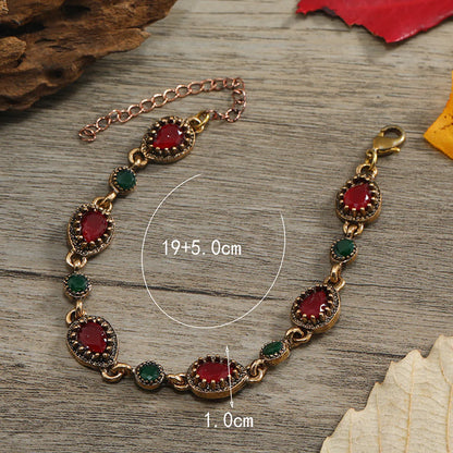 1 Piece Fashion Water Droplets Alloy Inlay Artificial Gemstones Women's Bracelets