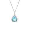 1 Piece Fashion Water Droplets Sterling Silver Polishing Inlay Zircon Pendant Necklace