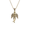 1 Piece Fashion Water Droplets Wings Copper Inlay Zircon Pendant Necklace