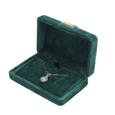 1 Piece Flannel Elegant Retro Daily Solid Color Jewelry Boxes