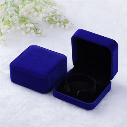 1 Piece Flannel Elegant Simple Style Daily Date Solid Color Jewelry Boxes