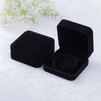 1 Piece Flannel Elegant Simple Style Daily Date Solid Color Jewelry Boxes