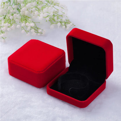 1 Piece Flannel Elegant Simple Style Daily Date Solid Color Jewelry Boxes