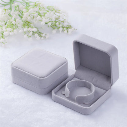 1 Piece Flannel Elegant Simple Style Daily Date Solid Color Jewelry Boxes