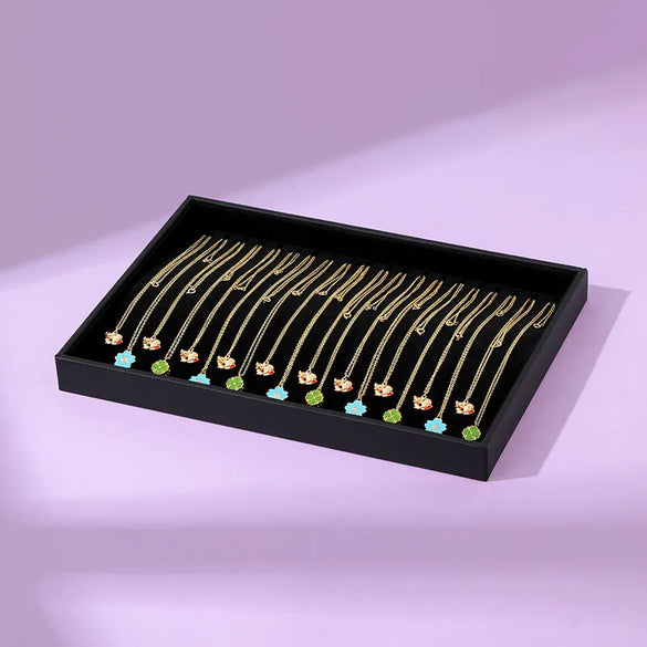 1 Piece Flannel Simple Style Classic Style Solid Color Jewelry Rack