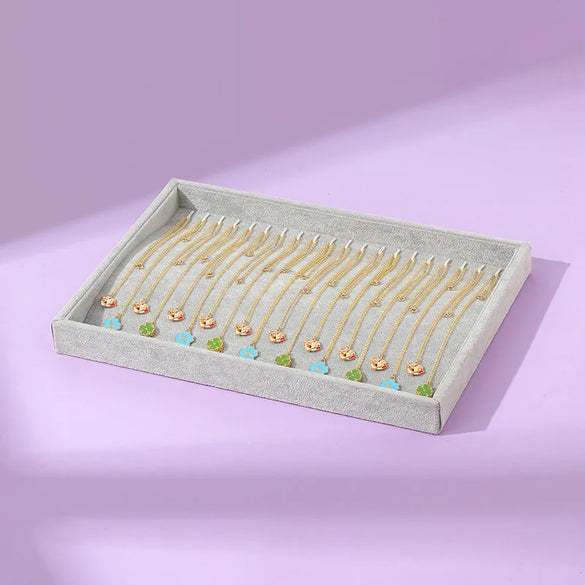 1 Piece Flannel Simple Style Classic Style Solid Color Jewelry Rack