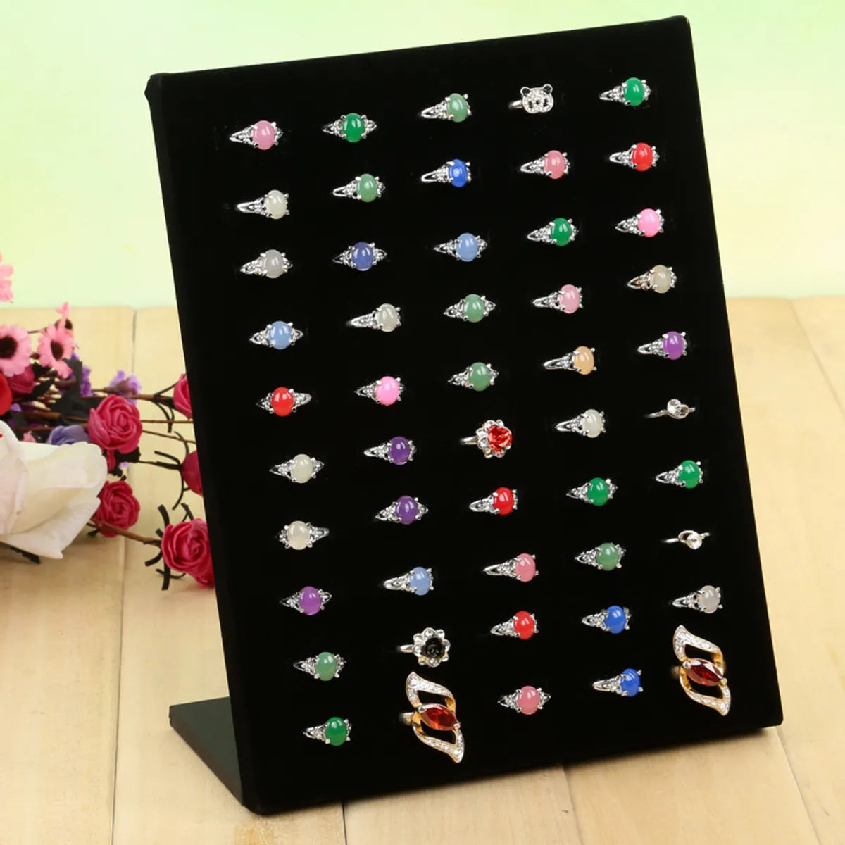 1 Piece Flannel Simple Style L Shape Jewelry Rack