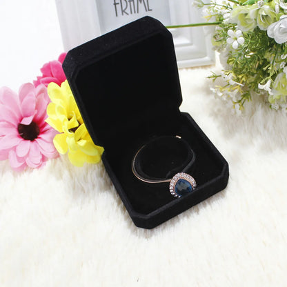 1 Piece Flocking Elegant Simple Style Daily Date Solid Color Jewelry Boxes