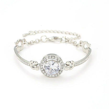 1 Piece Glam Round Alloy Plating Inlay Artificial Diamond Women'S Bangle