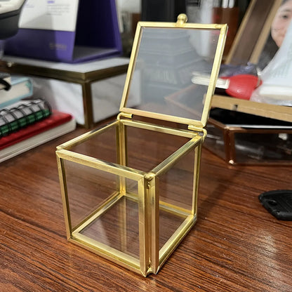 1 Piece Glass Copper Elegant Simple Style Wedding Banquet Geometric Jewelry Boxes