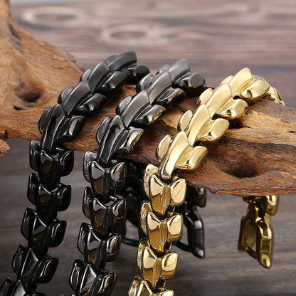 1 Piece Hip-Hop Animal Dragon Titanium Steel Bracelets