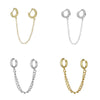1 Piece Hip-hop Chain Alloy Plating Women's Drop Earrings