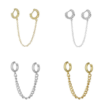 1 Piece Hip-hop Chain Alloy Plating Women's Drop Earrings