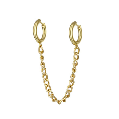 1 Piece Hip-hop Chain Alloy Plating Women's Drop Earrings