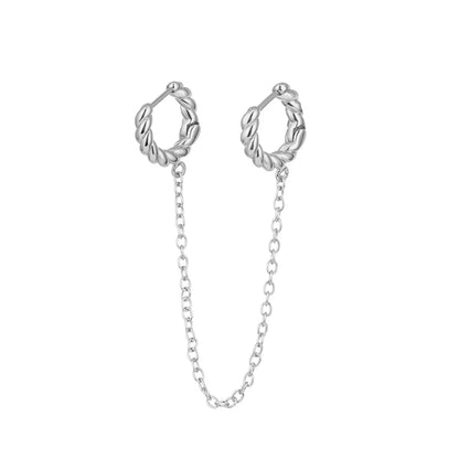 1 Piece Hip-hop Chain Alloy Plating Women's Drop Earrings