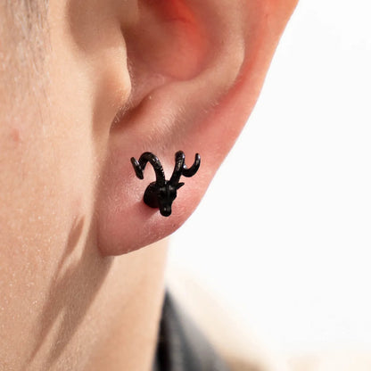 1 Piece Hip-Hop Cool Style Antelope Nail 316 Stainless Steel  Ear Studs