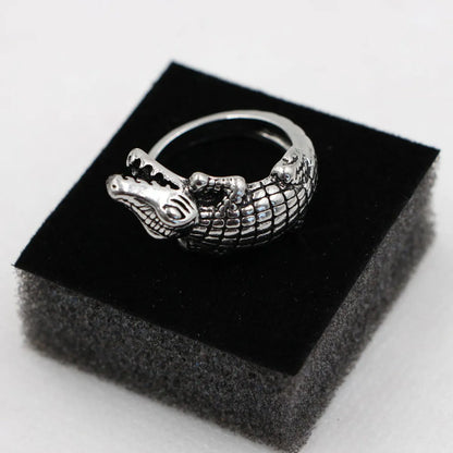 1 Piece Hip-hop Crocodile Alloy Plating Men's Open Ring