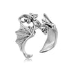 1 Piece Hip-Hop Cross Skull Dragon Alloy Plating Inlay Rhinestones Unisex Open Ring