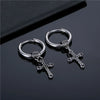 1 Piece Hip-Hop Cross Titanium Steel Plating Men'S Drop Earrings
