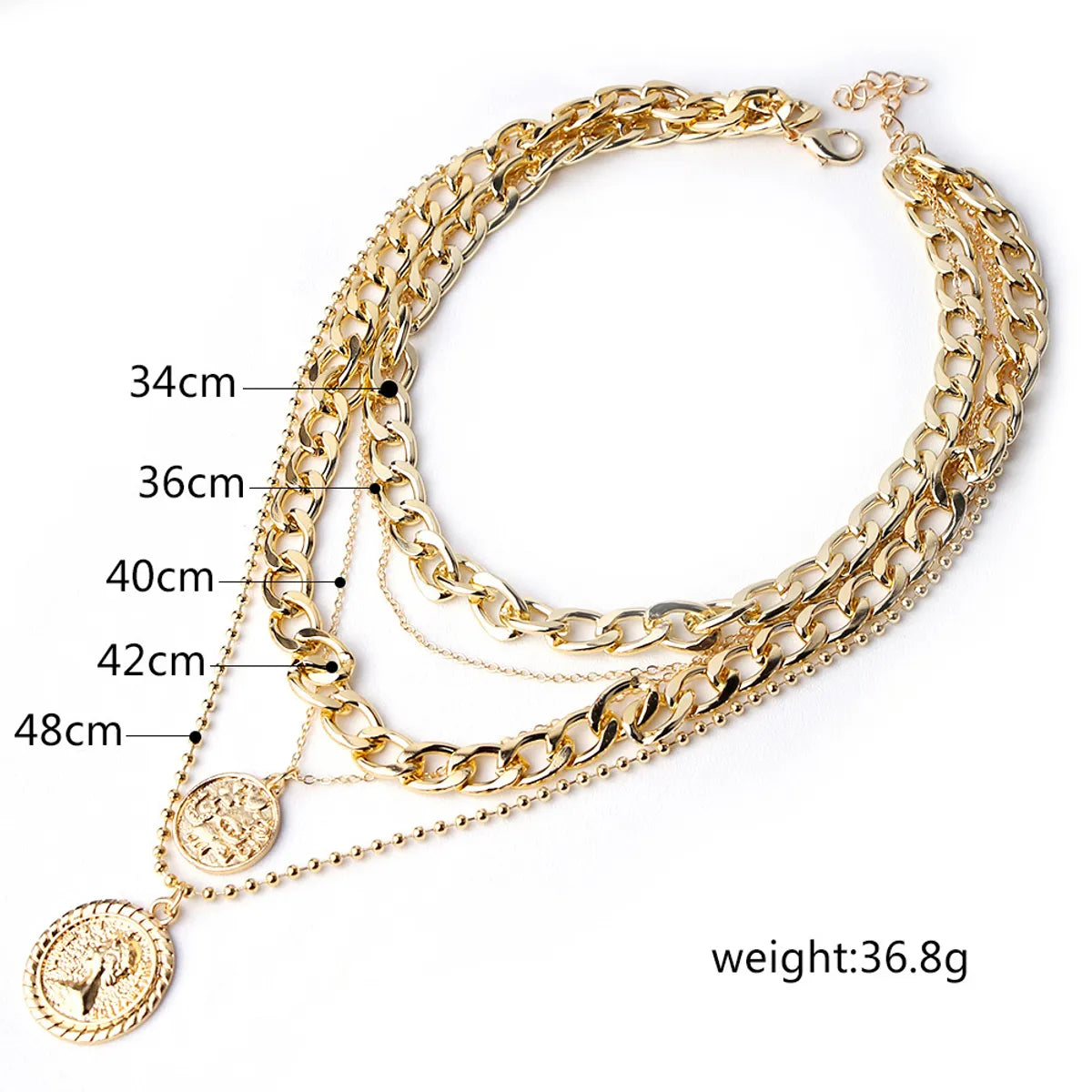 1 Piece Hip-hop Geometric Alloy Women's Necklace