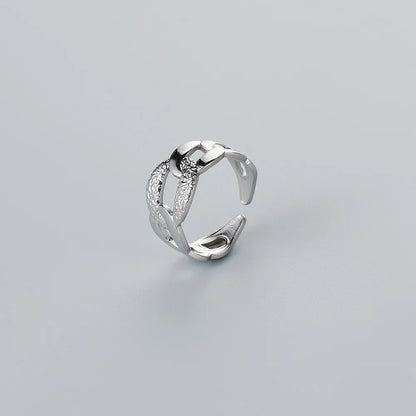 1 Piece Hip-Hop Geometric Stainless Steel Open Ring