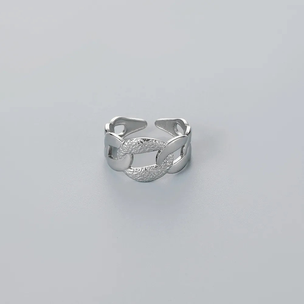 1 Piece Hip-Hop Geometric Stainless Steel Open Ring