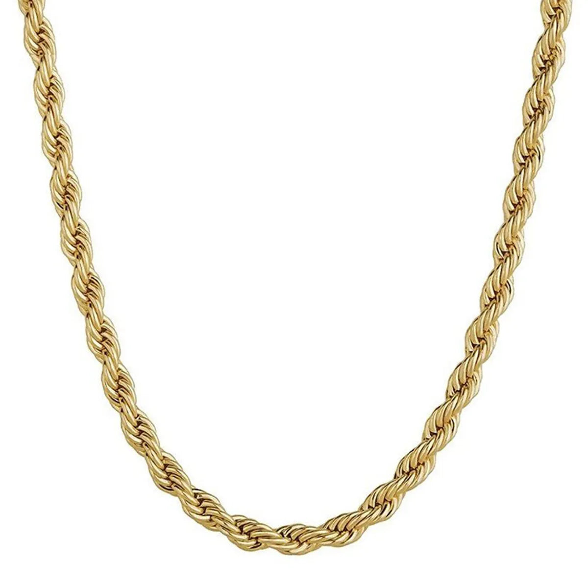 Hip-hop Geometric Stainless Steel Titanium Steel Chain 18k Gold Plated Necklace